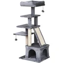 Katzenkratzbaum mit Spielbällen