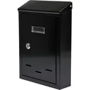 Briefkasten mit 2 Tasten - schwarz - 285x200x60 mm