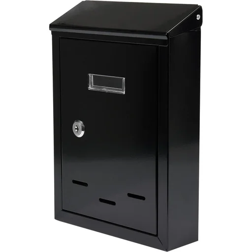 "Briefkasten mit 2 Tasten - schwarz - 285x200x60 mm image"