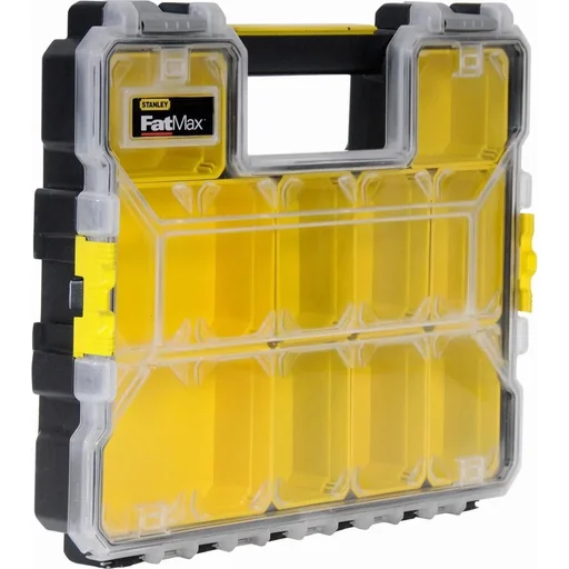 "Professionelle Aufbewahrungsbox flach FatMax - 10 Aufbewahrungsfächer - 45x36x7 cm image"