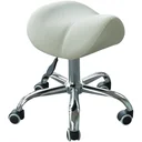 Sattelhocker - Rollhocker gepolstert höhenverstellbar beige