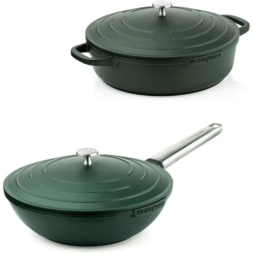 "Performance Series Töpfe & Pfannen - Wokpfanne 28 cm + Bratpfanne 32 cm - Grün image"