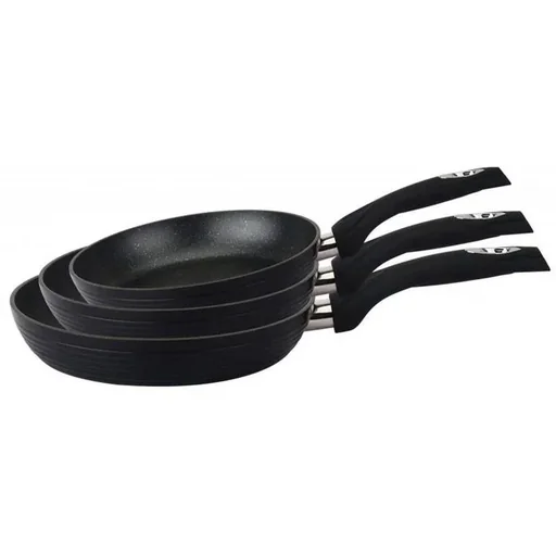 "Bratpfannenset 3-teilig Schwarz image"