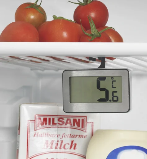"Digital Kühlschrank-Thermometer - misst von -20 bis +50 °C, Edelstahl image"