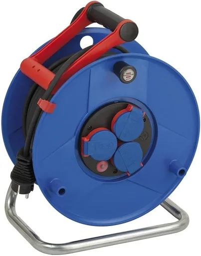 "Kabeltrommel Garant IP44, Durchmesser 290mm, Spezialkunststoff,3 x 230V Steckdose, 50m image"