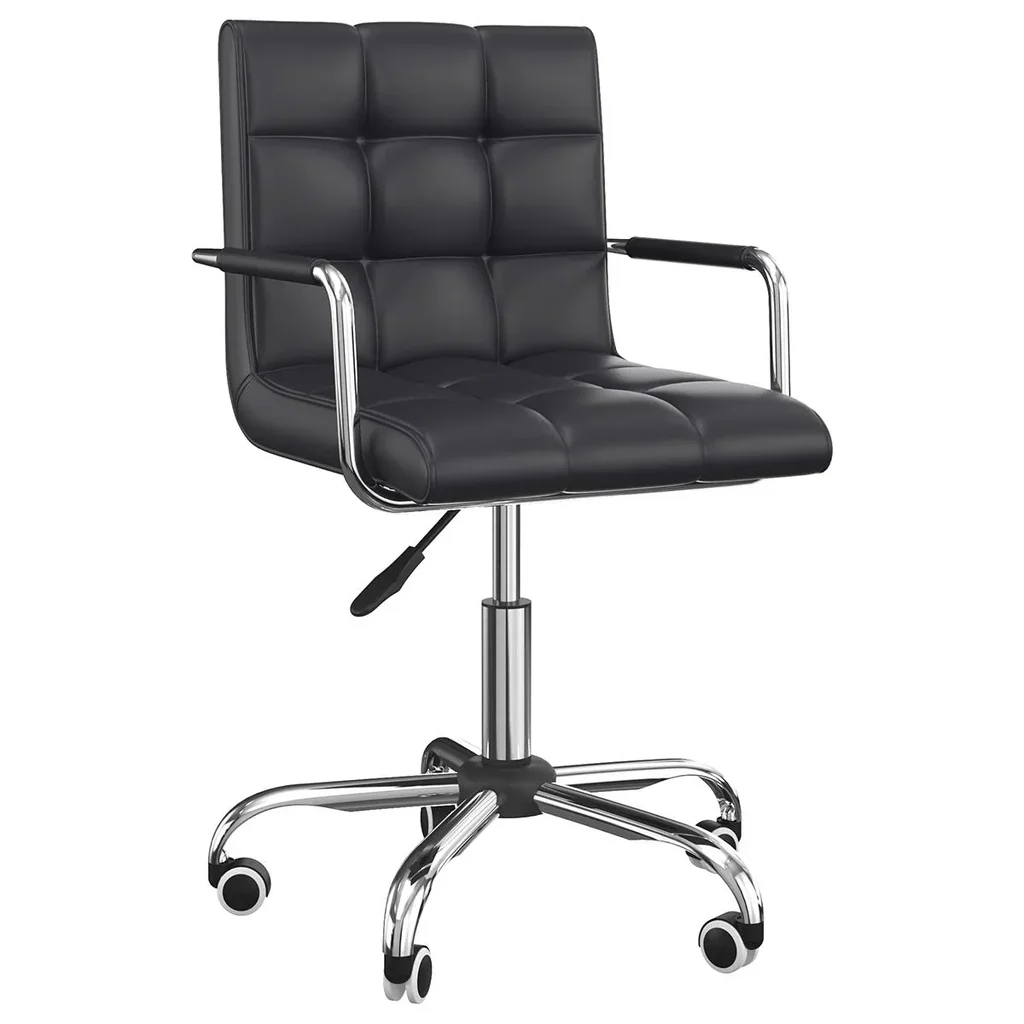 AMSTYLE Arbeitshocker Roland Drehhocker Schwarz Rollhocker Rundes Sitz