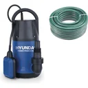 Tauchpumpe inklusive 10M Gartenschlauch - 6000 l / h - 250W - für klares und leicht verschmutztes Wasser