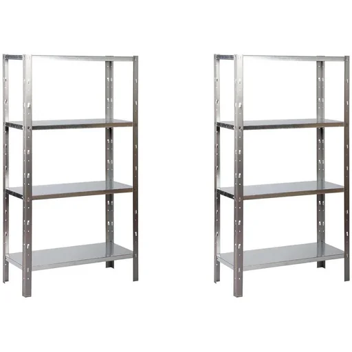 "2 Stück Metall-Lagerregal / Regaleinheit mit 4 Fachböden - 340kg Tragkraft - 180x90x40cm - Clicker 85 H180 image"