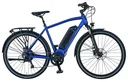 Herren Trekking E-Bike, 28 Zoll, Rahmenhöhe 52 cm, 8 - Gang Kettenschaltung, blau, ENTDECKER 21.EMT.10