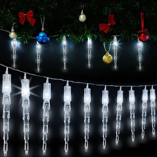 "Weihnachts-Eiszapfen-Lichterkette 10 LEDs 6,2m image"