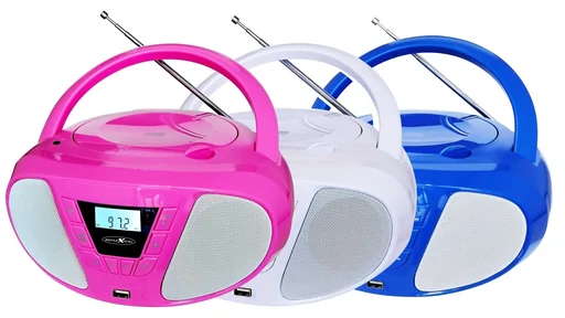 "CD Radio Boombox mit UKW-Radio, CD und AUX-IN, blau image"