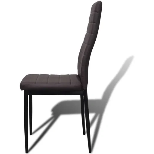 "Esszimmerstühle 4 Stück Kunstleder braun image"