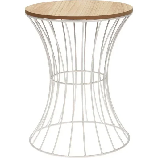 "Beistelltisch rund - Sanduhrfigur - 30 x 40 cm - Metall/Holz image"