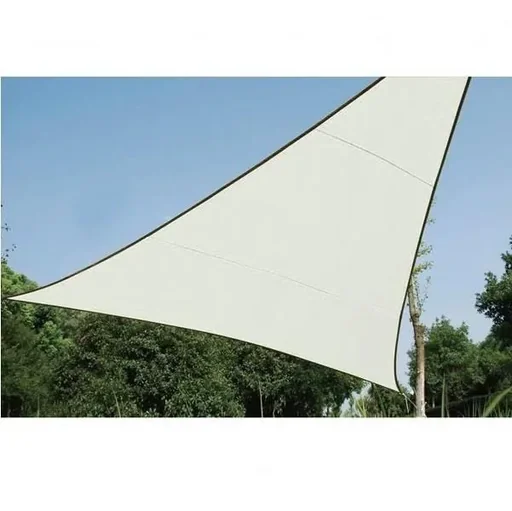 "Gartensegel Dreieck 5 x 5 x 5 m Farbe: Creme image"