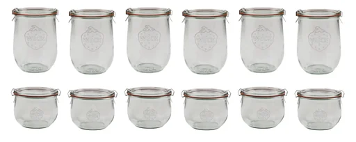 "Einkochglas TULPE-Form 1 Liter, 6er Pack, 1062 ml Volumen image"