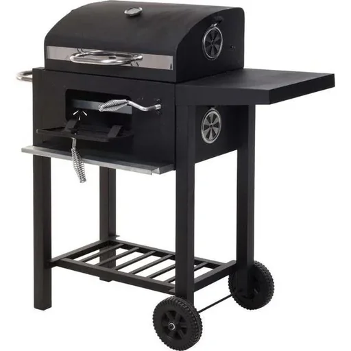 "Vargan Holzkohlengrill / Barbecue - mit Tisch - auf Rädern image"