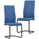 Esszimmerstühle 2-Sitzer Kunstleder blau