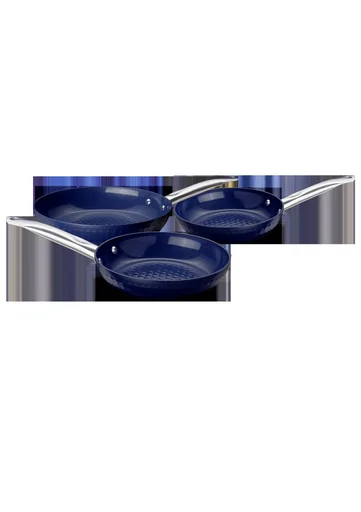 "Pfannen-Set "Prestige" mit Diamant-Antihaftbeschichtung, blau, 3-teilig - Ø 20 cm / 24 cm/ 28 cm image"