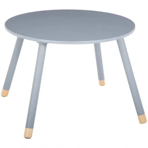 "NL Kindertisch Rund - grau - 60x60x43 cm image"