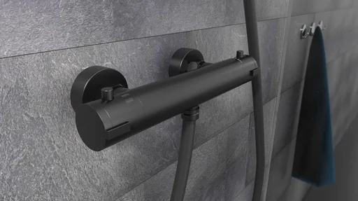 "Thermostat Duscharmatur, Schwarz matt image"