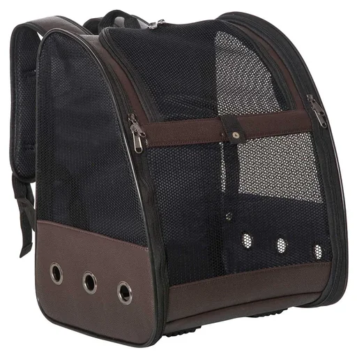 "Hunderucksack Katzenrucksack klappbar mit atmungsaktivem Netzgewebe Outdoor Faltbarer Raum Katzen Hunde Tragetasche Max. image"