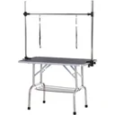 Trimmtisch Tierpflegetisch Schertisch Pflegetisch mit Unterkorb für Hunde höhenverstellbar klappbar Edelstahl Metall Sch