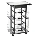 Diener auf Rädern, schwarz