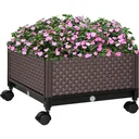 Hochbeet auf Rädern - mit Drainagelöchern - 50 x 50 x 33 cm