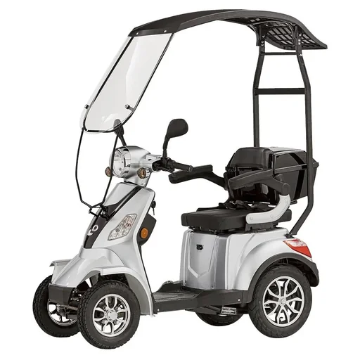 "4-Rad E-Mobil Palermo 25 km/h silber inklusive Wind- und Wetterschutz image"