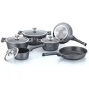 Herenthal - Komplettes 10-teiliges Kochgeschirr-Set - Silber