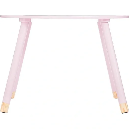 "NL Kindertisch Rund - rosa - 60x60x43 cm image"