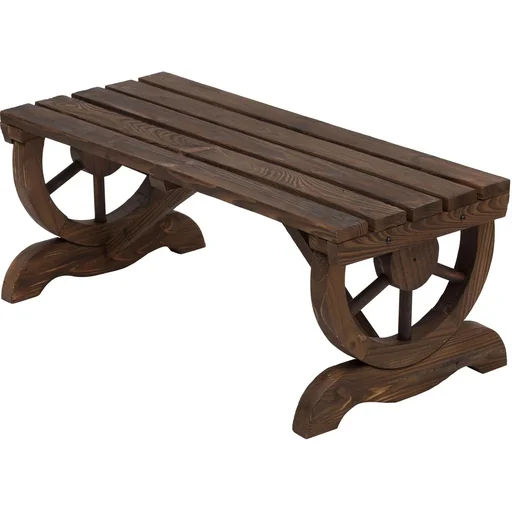 "Sitzbank im Wagenrad-Design image"