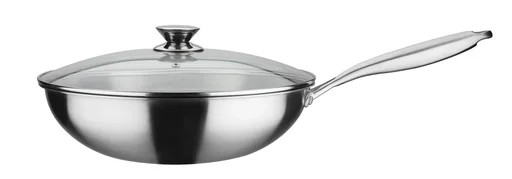 "Wok-Pfanne, ca. 5,2 l mit Glasdeckel Asia image"