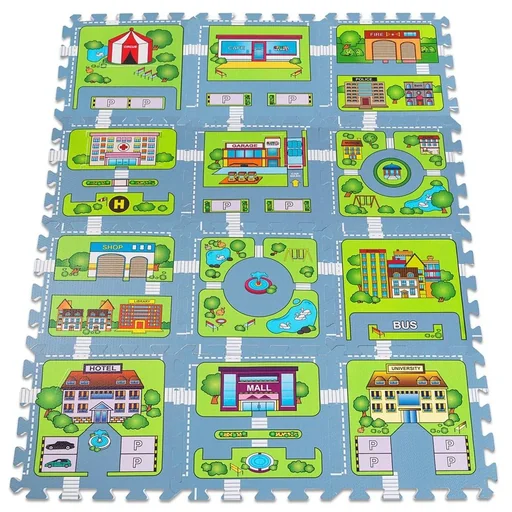 "Bodenschutz-/Puzzlematte 20 Stück im Street-Game-Look image"