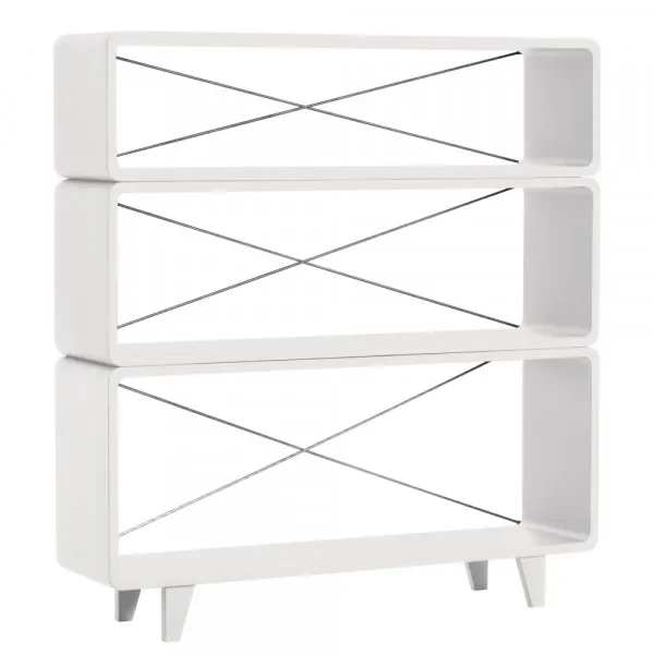 "Laurette Bücherregal Millefeuille, Farbe: weiss image"