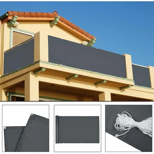 "Sichtschutz für Balkon anthrazit 5m image"