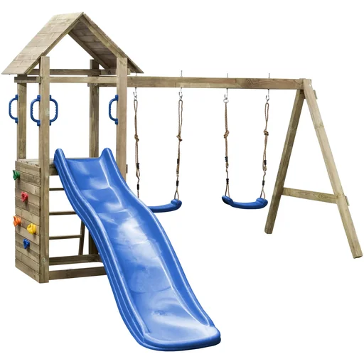 "Spieltürm Maria mit Schaukeln und image"