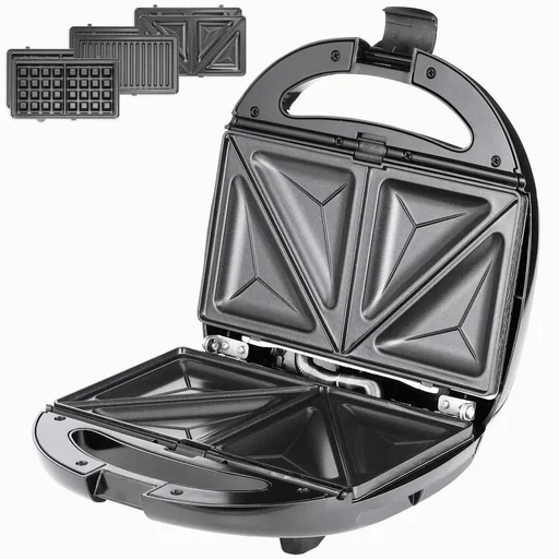 "3in1 Sandwichmaker Schwarz 800W image"