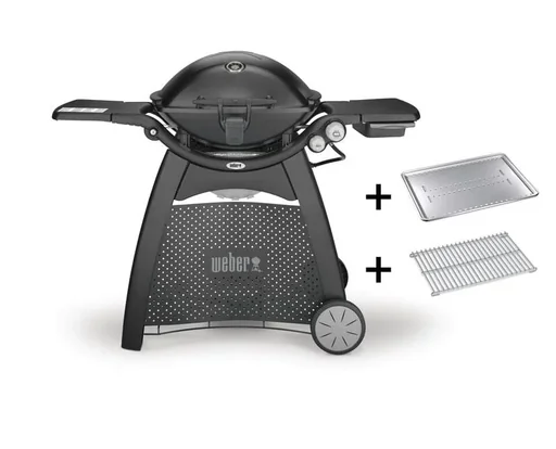 "Gasgrill Q 3200 Station, Black, mit Hitzeschild und Bratenrost image"
