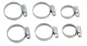 Schlauchklemmen-Set 6-teilig, 9 mm Bandbreite, verzinkt