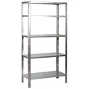 Metall-Lagerregal / Regaleinheit mit 5 Fachböden - 500kg Tragkraft - (BxTxH) 100x40x193cm - 100kg pro Fachboden