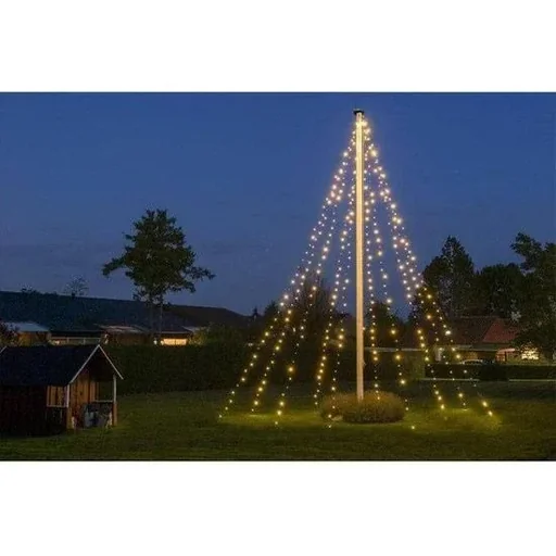 "Pro Garden Flagpole Beleuchtung - 400 LED - 8 Meter - warmweißes Licht - wasserdicht image"