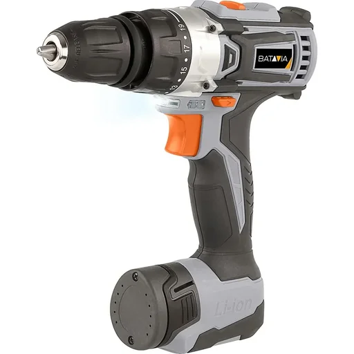 "MAXXSERIES 12V LI-ION AKKU-BOHRMASCHINE ABNEHMBAR 10 MM BOHRKOPF + 1/4''''. HEX Inklusive 2x 1.5AH ACCU image"