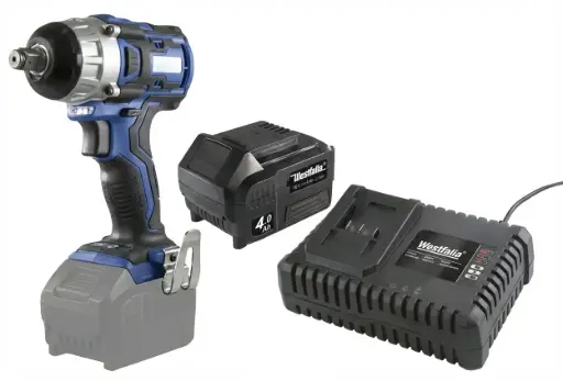 "Schlagschrauber 18 V Li-Ion ASS18BL-4K + Akku 18 V Li-Ion 4,0 Ah A4AH18 und Schnellladegerät ASLG 18 V Li-Ion, 4,0 Ah image"