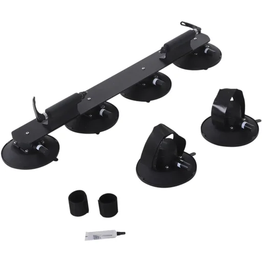 "Fahrrradträger Dachträger Fahrradhalter mit Schnellspanner 2 x Fahrrad Alu Schwarz L82 x B15 x H13 cm image"