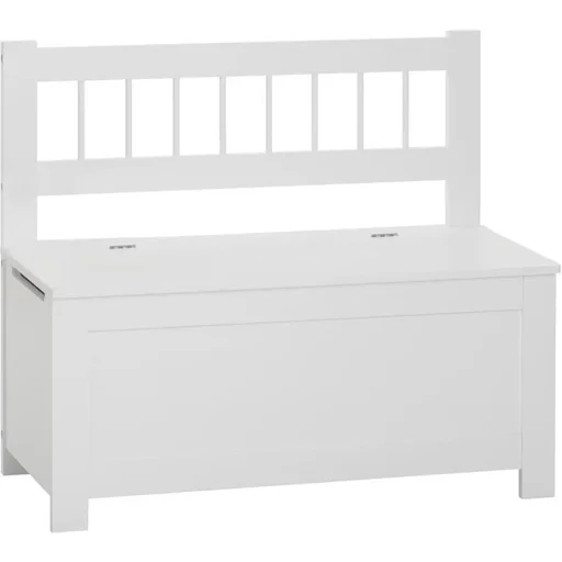 "Kinderbank mit Stauraum - weiß - 64x74x34 cm image"