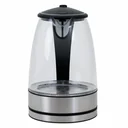 Wasserkocher schwarz/silbern Glas/Edelstahl 1,7L