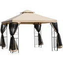 Metallpavillon mit Moskitonetz