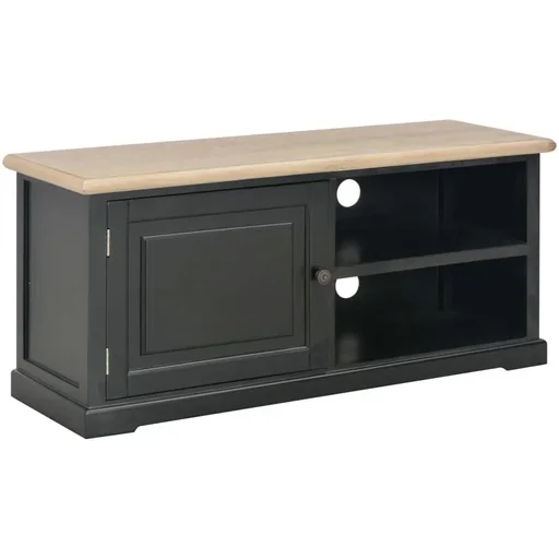 "TV-Schrank 90x30x40 cm Holz schwarz image"