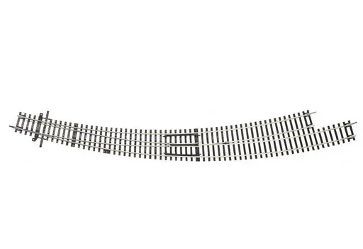 "Bogenweiche links BWl9/10 ohne Antrieb, Radius des Stammgleises und des Abzweiggleises 826,4 mm (R9), Bogenwinkel 30° image"